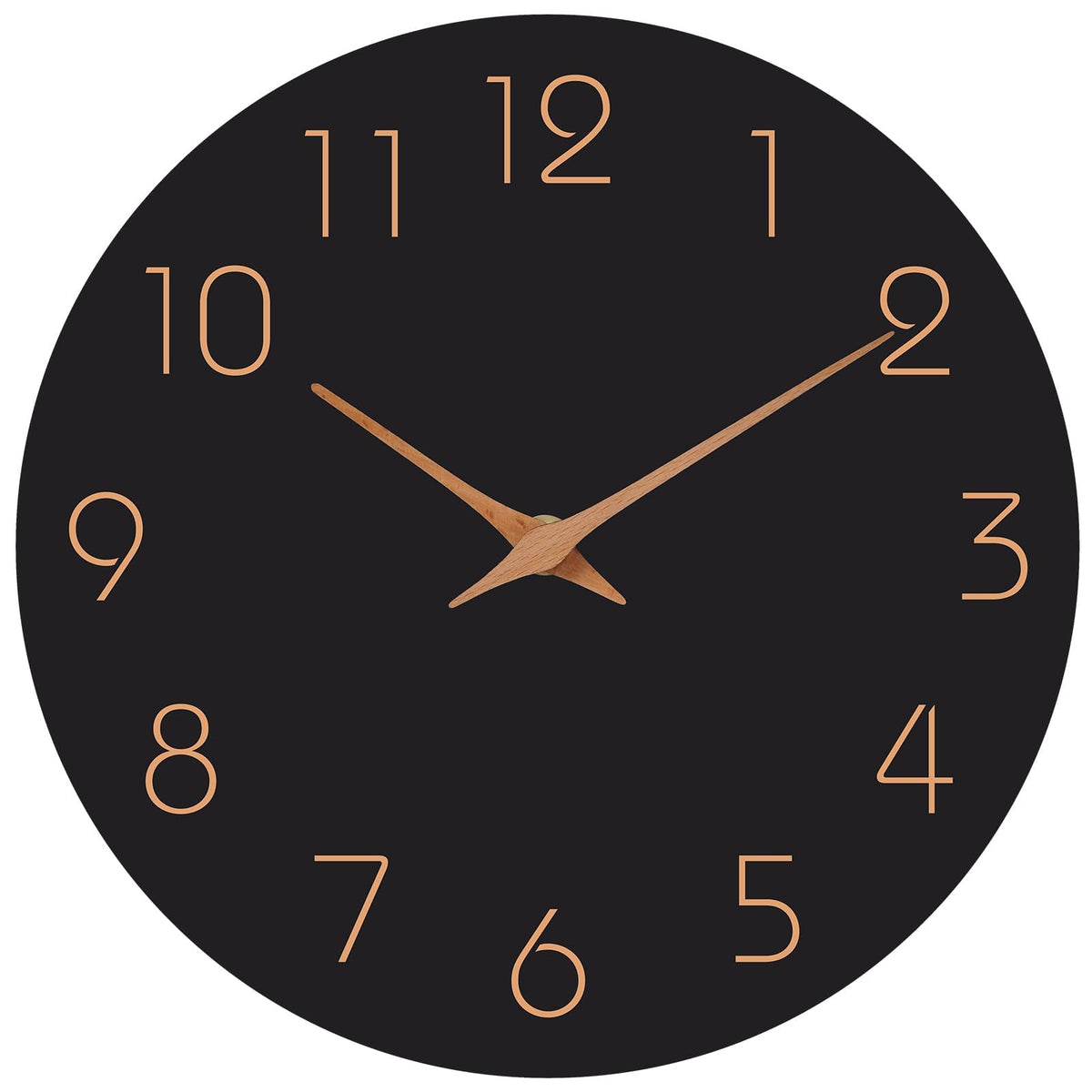 Mosewa Wall Clock 14" Battery Operated Silent Non-Ticking Simple Minimalist