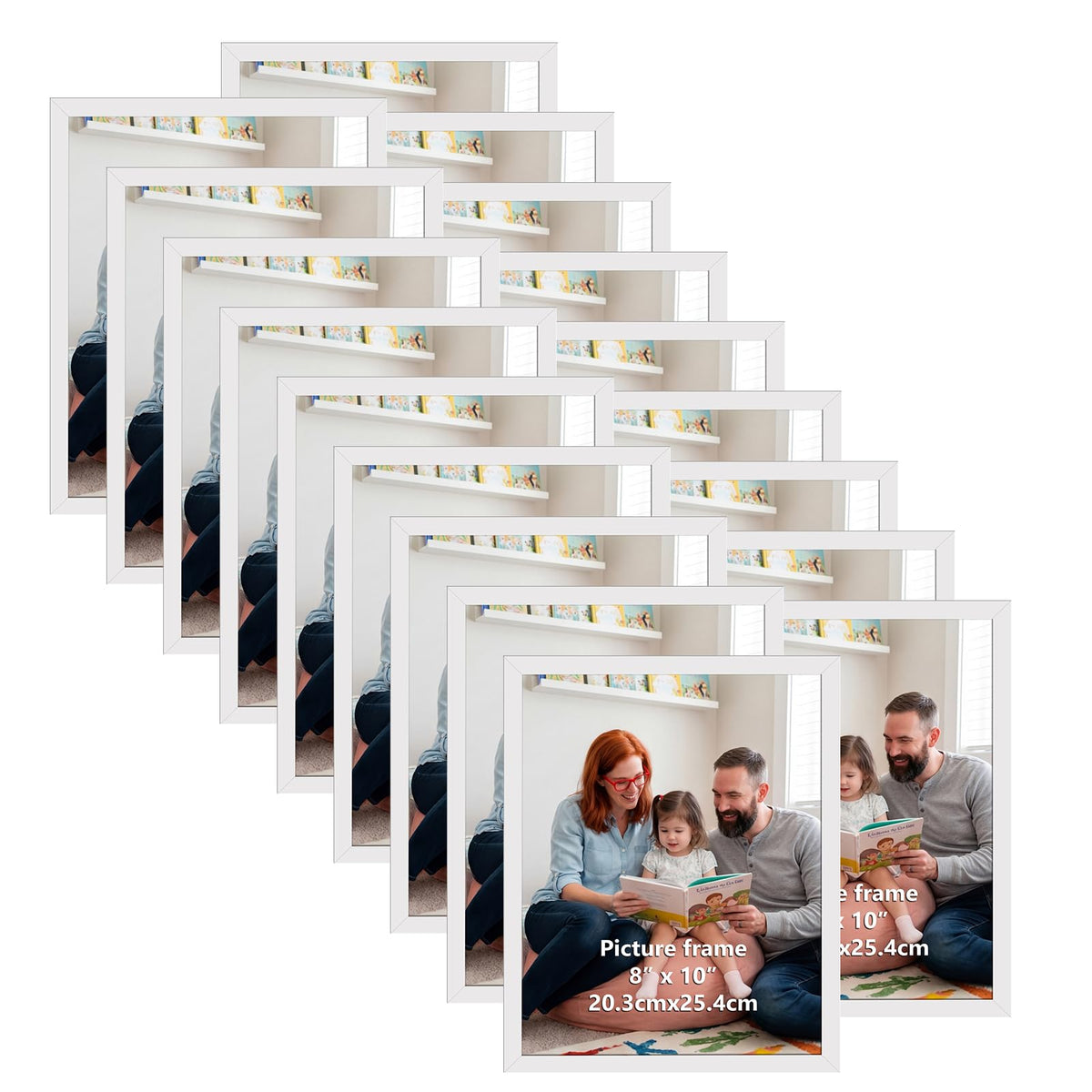 Giftgarden 5x7 Picture Frame Set of 18, Lightweight 5 by 7 Frames Bulk for Gallery Wall Photo Hanging and Tabletop Display, Black