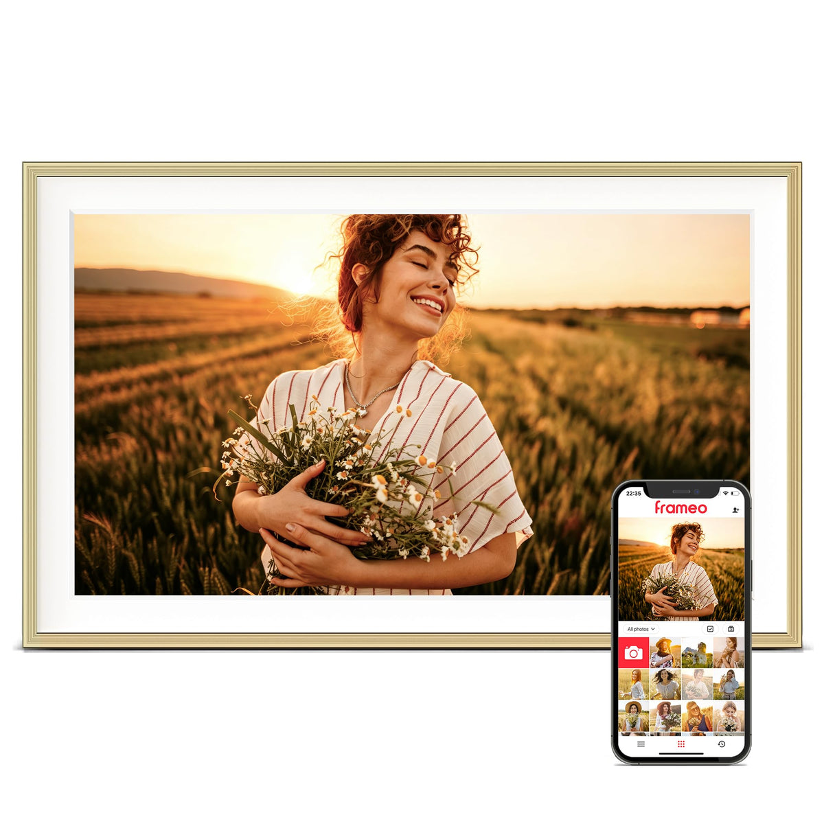 Frameo Digital Picture Frame, 10.1'' Frameo Digital Photo Frame WiFi, 32GB