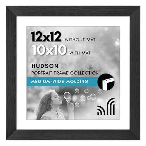 Americanflat 22x28 Poster Frame - Matted to 18x24 - Engineered Wood - Black