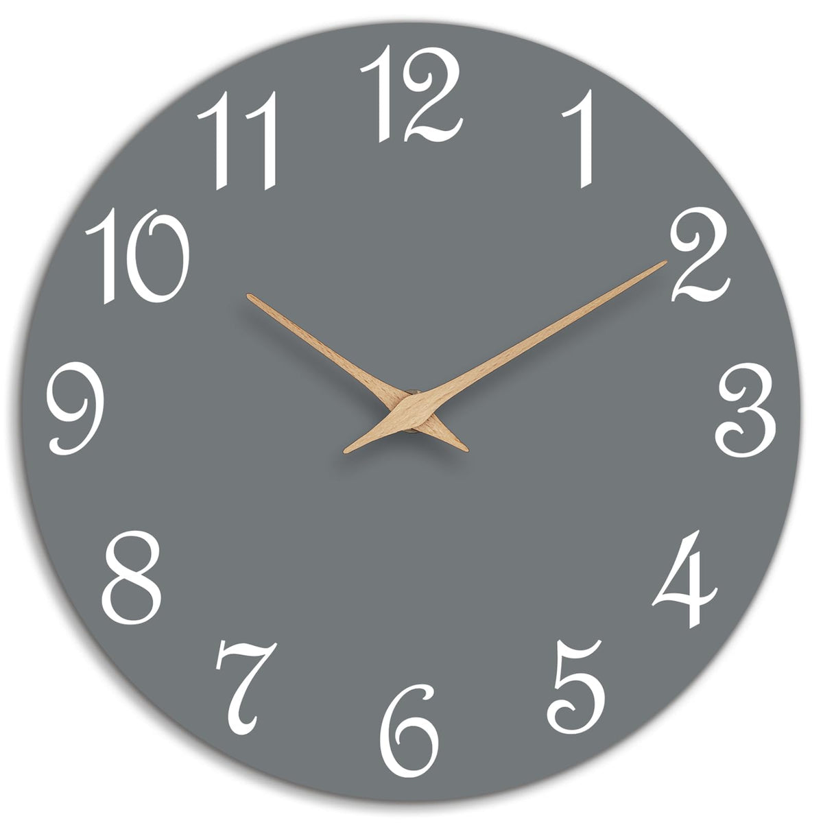 Mosewa Wall Clock 14" Battery Operated Silent Non-Ticking Simple Minimalist
