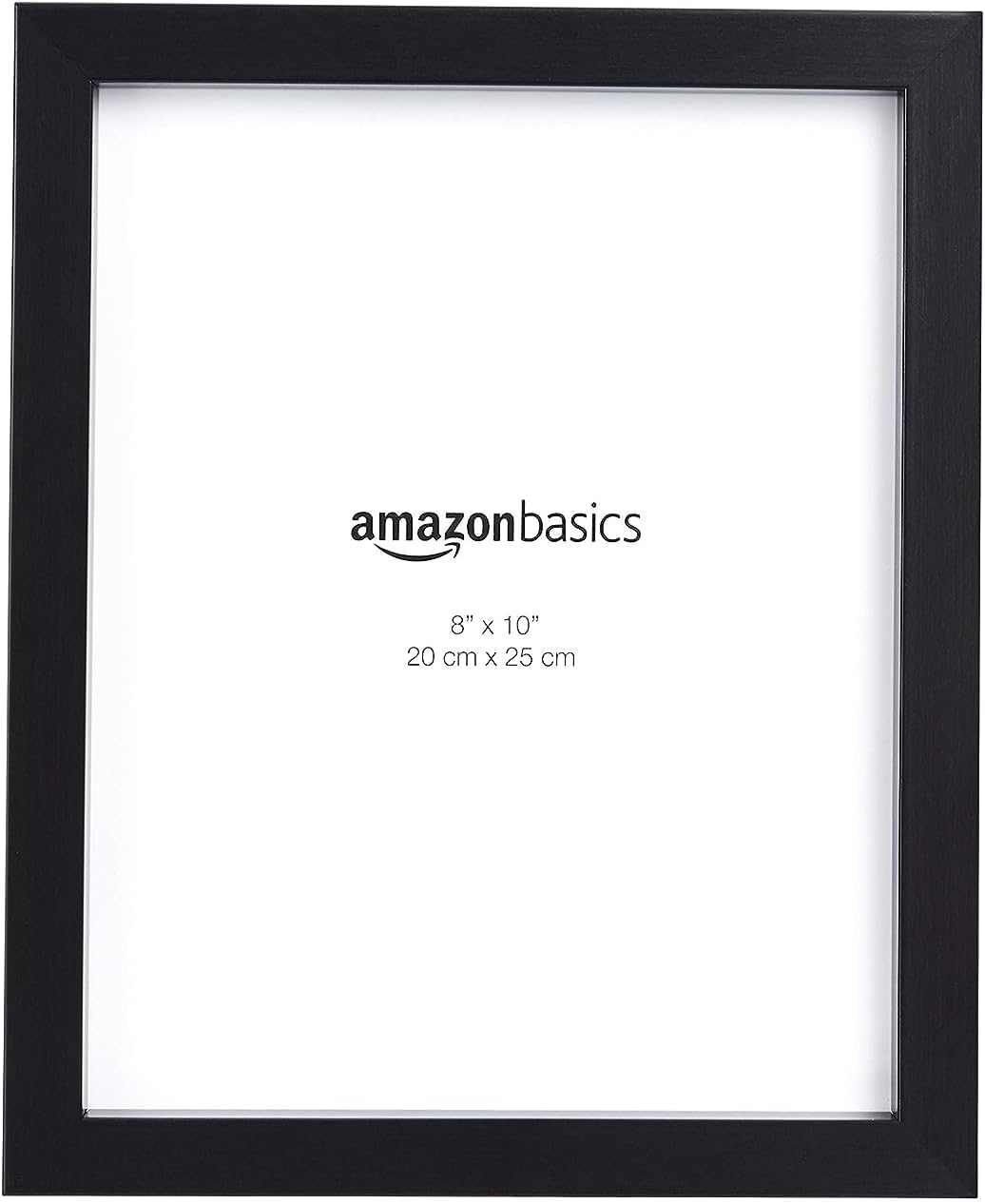 Amazon Basics Rectangular Photo Picture Frame, 8" x 10", Wall Hanging or Tabletop Display, Black, 2-Pack, Horizontal or Vertical