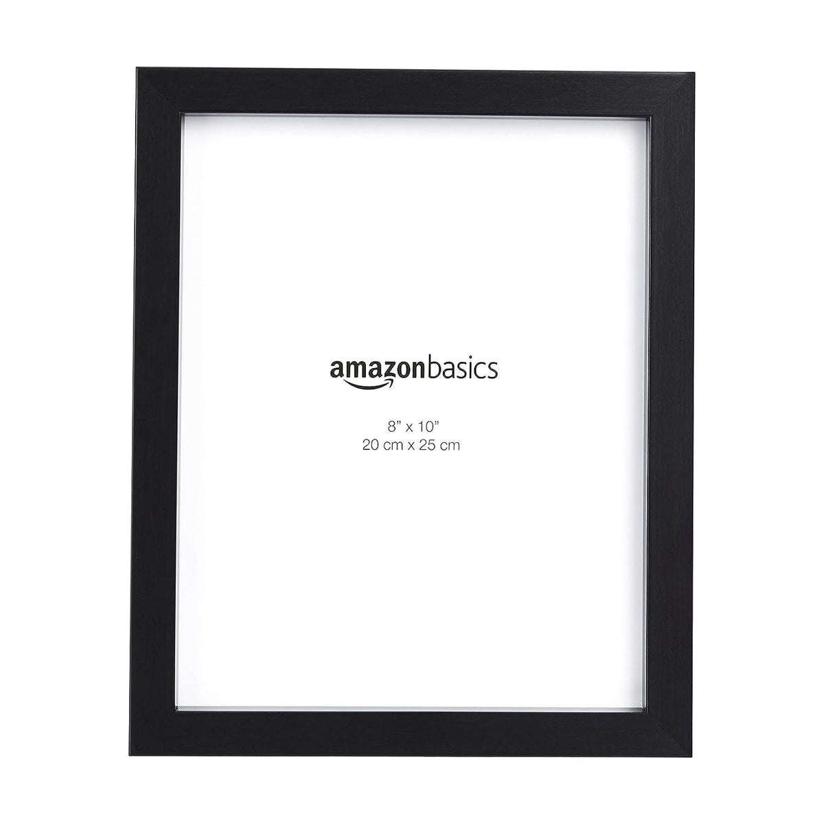 Amazon Basics Rectangular Photo Picture Frame, 8" x 10", Wall Hanging or Tabletop Display, Black, 2-Pack, Horizontal or Vertical