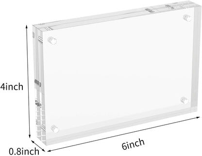 AITEE 4x6 Acrylic Picture Frames 3 Pack, Clear Picture Frames，20% Thicker