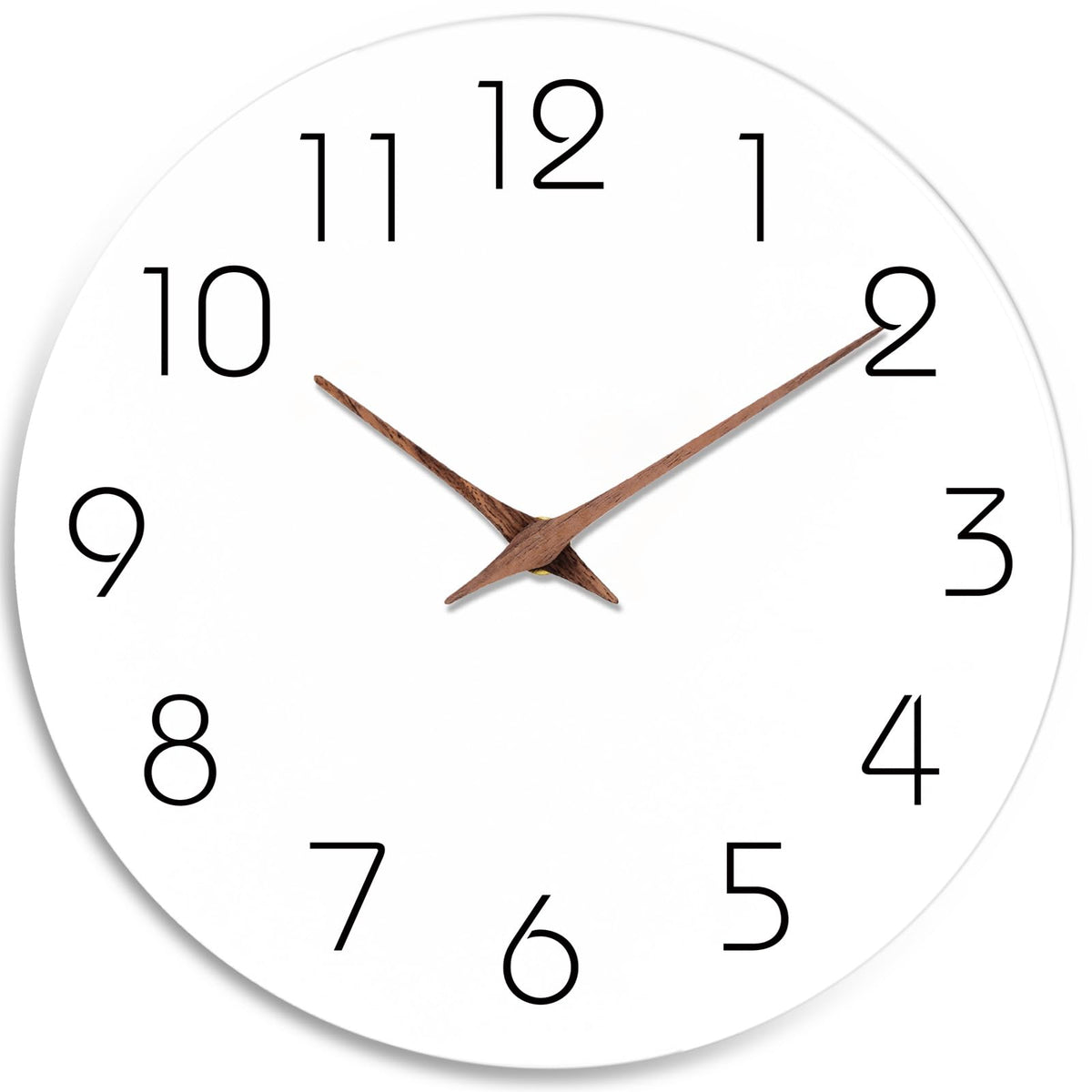 Mosewa Wall Clock 14" Battery Operated Silent Non-Ticking Simple Minimalist