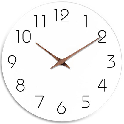 Mosewa Wall Clock 14" Battery Operated Silent Non-Ticking Simple Minimalist