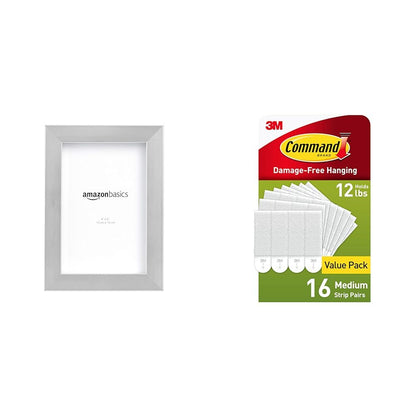 Amazon Basics Rectangular Photo Picture Frame, 8" x 10", Wall Hanging or Tabletop Display, Black, 2-Pack, Horizontal or Vertical