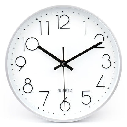jomparis Wall Clock 12 Inch Non-Ticking Silent Battery Operated Round Wall Clock Modern Elegant Simple Style Clock for Home Office Kitchen Bedroom Living Room