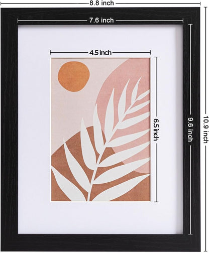 eletecpro 8x10 Picture Frames, Acrylic Cover, Black, Set of 10