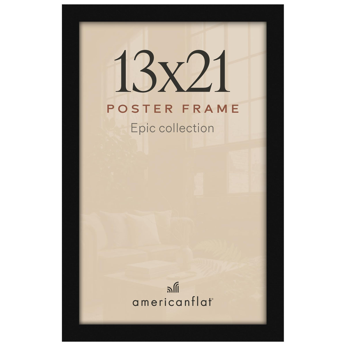 Americanflat 16x20 Poster Frame - Engineered Wood - Black