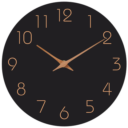 Mosewa Wall Clock 14" Battery Operated Silent Non-Ticking Simple Minimalist