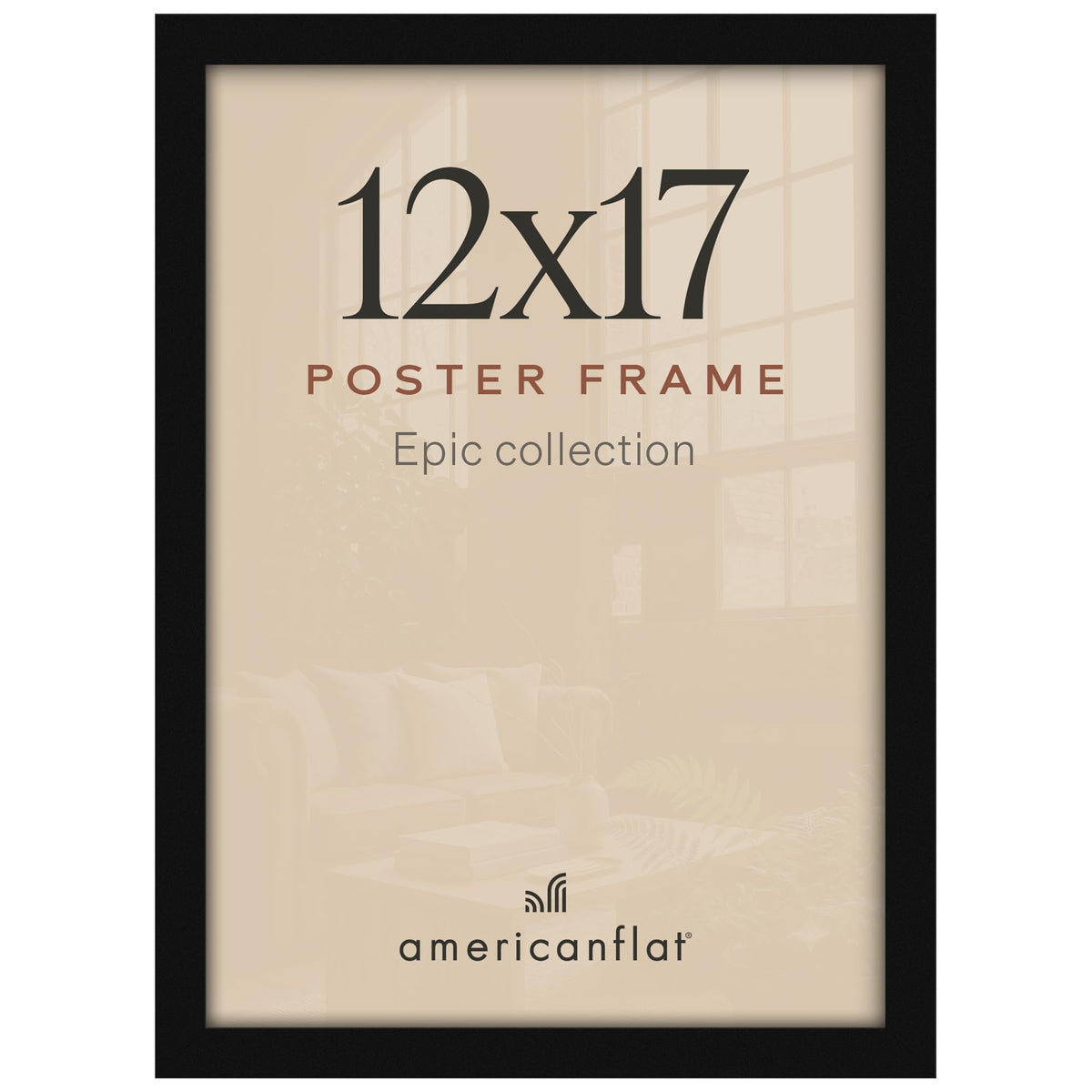 Americanflat 16x20 Poster Frame - Engineered Wood - Black