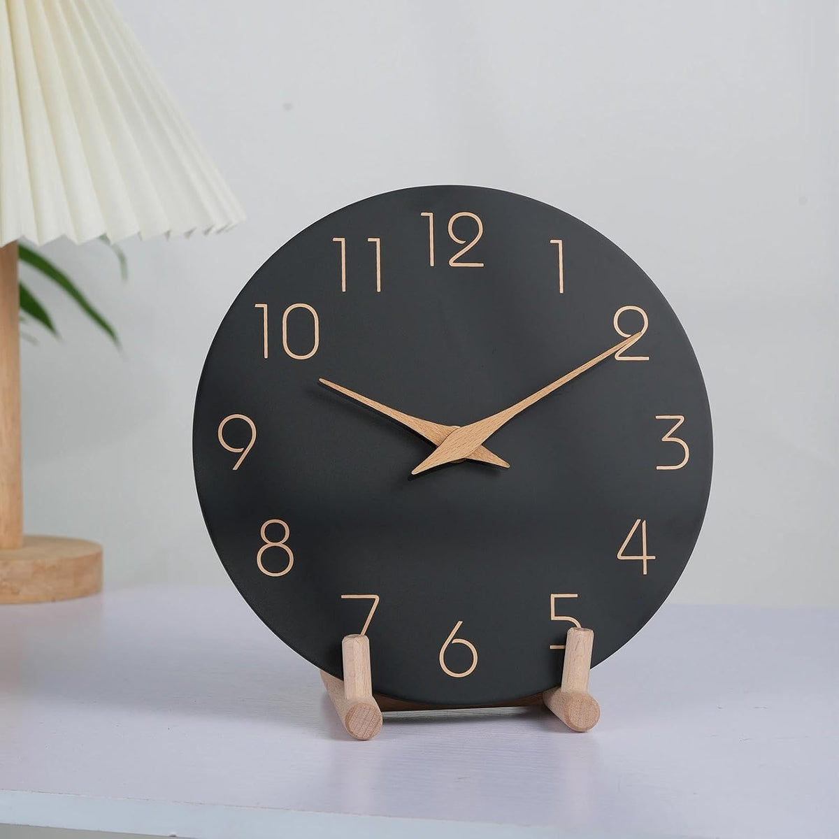 Mosewa Wall Clock 8" Battery Operated Silent Non-Ticking Simple Minimalist