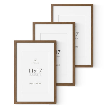 5x7 Picture Frame, Solid Oak Wood 5x7 Photo Frame with Mat to 4x6