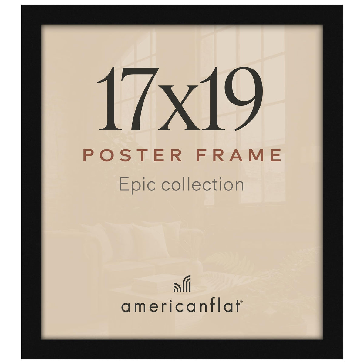 Americanflat 16x20 Poster Frame - Engineered Wood - Black