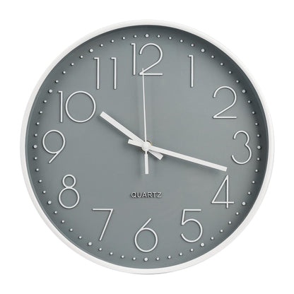 Wall Clock 12 Inch Non-Ticking Silent Modern Simple Style Round Decor Clock Gold Stereoscopic Dial Quartz Wall Clocks for Home/Office/School/Living Room/Bedroom/Kitchen