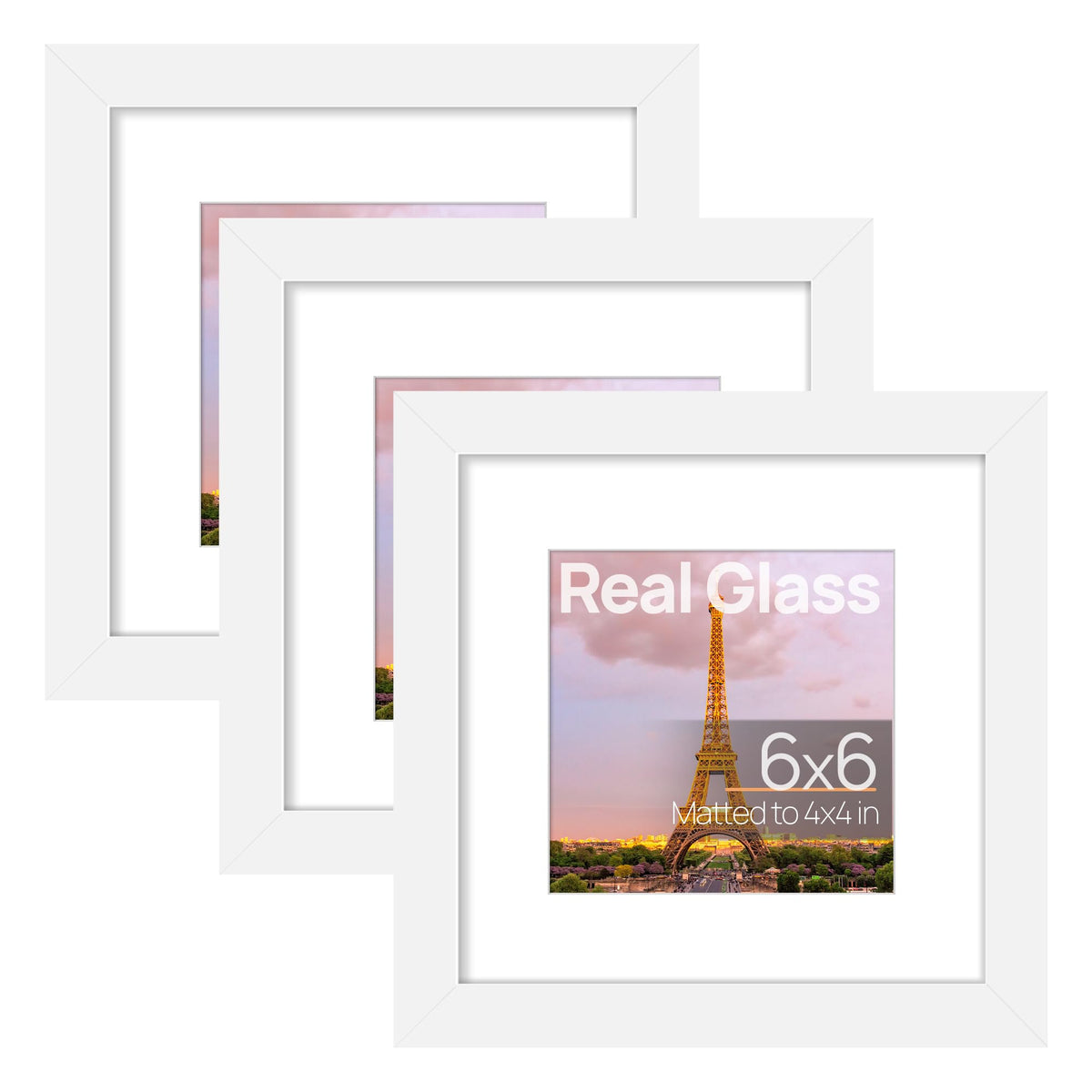 upsimples 11x14 Picture Frame, Gallery Glass Photo Frames Set of 3, Black