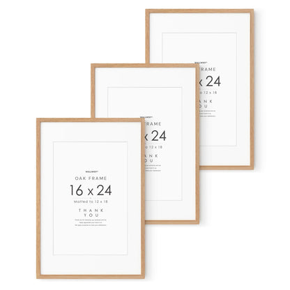 5x7 Picture Frame, Solid Oak Wood 5x7 Photo Frame with Mat to 4x6