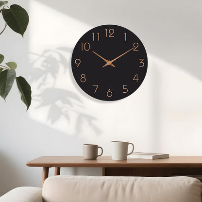 Mosewa Wall Clock 14" Battery Operated Silent Non-Ticking Simple Minimalist