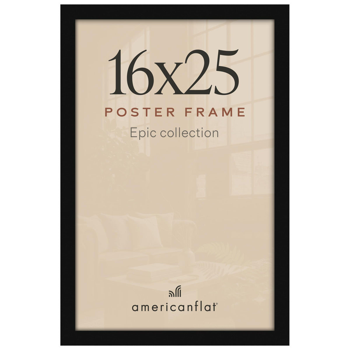 Americanflat 16x20 Poster Frame - Engineered Wood - Black