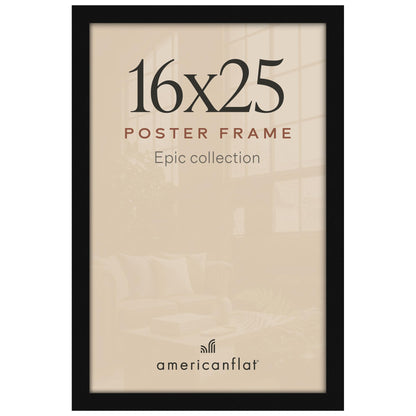 Americanflat 16x20 Poster Frame - Engineered Wood - Black