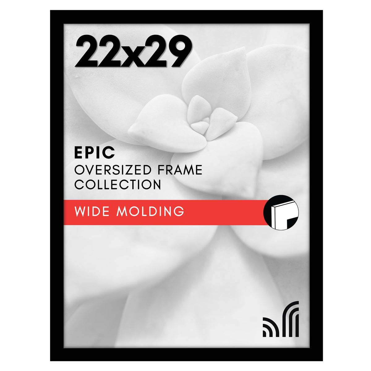Americanflat 16x20 Poster Frame - Engineered Wood - Black