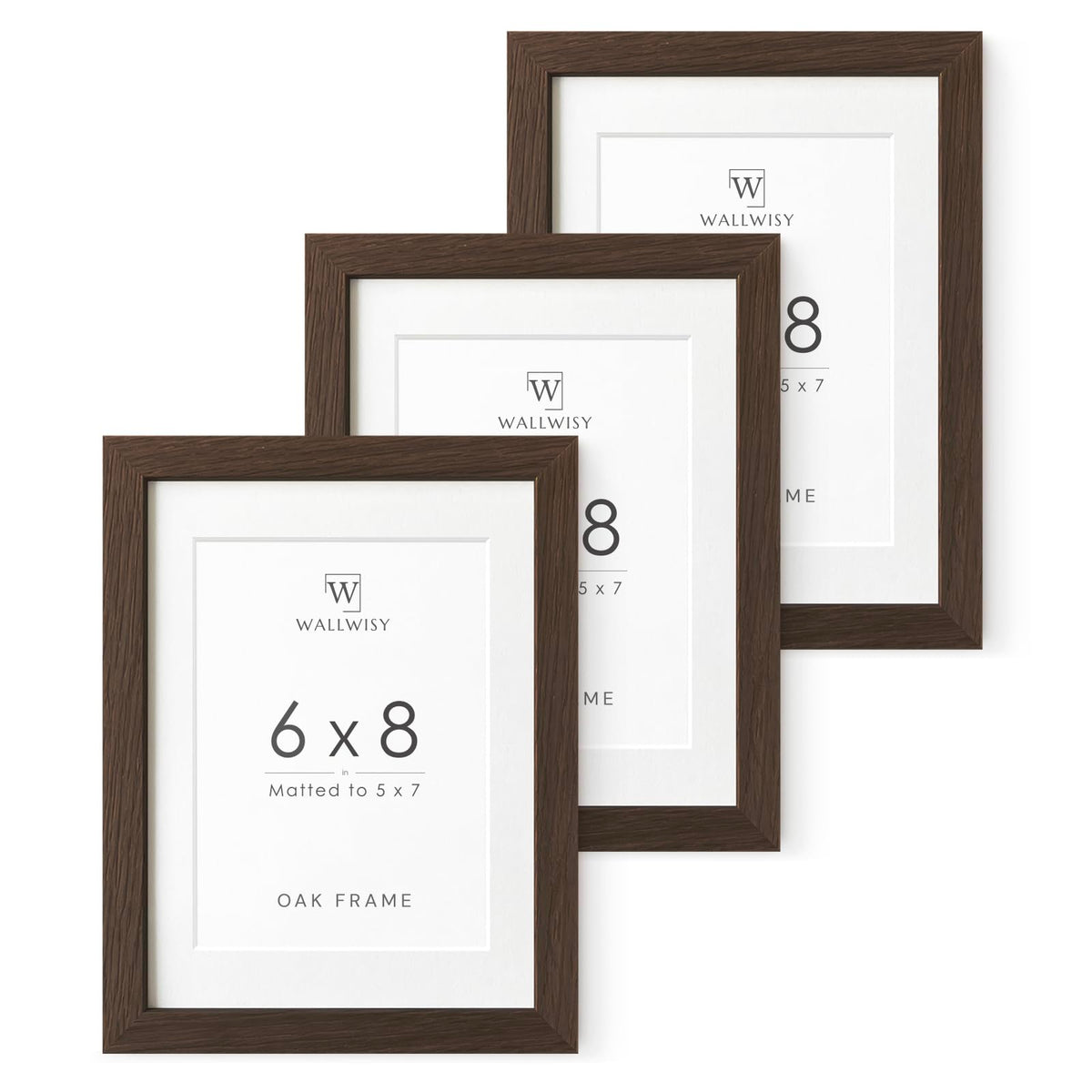 5x7 Picture Frame, Solid Oak Wood 5x7 Photo Frame with Mat to 4x6
