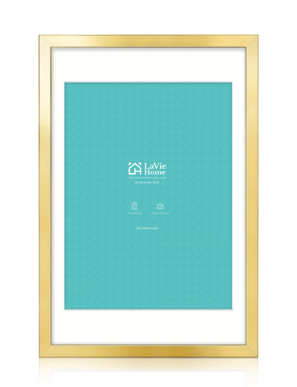LaVie Home 14x18 Picture Frame Black Poster Frame,Display Pictures 12x16 with Mat or 14x18 Without Mat, Stable and Sturdy Frame and Polished Plexiglass, Horizontal and Vertical Format of The Walls