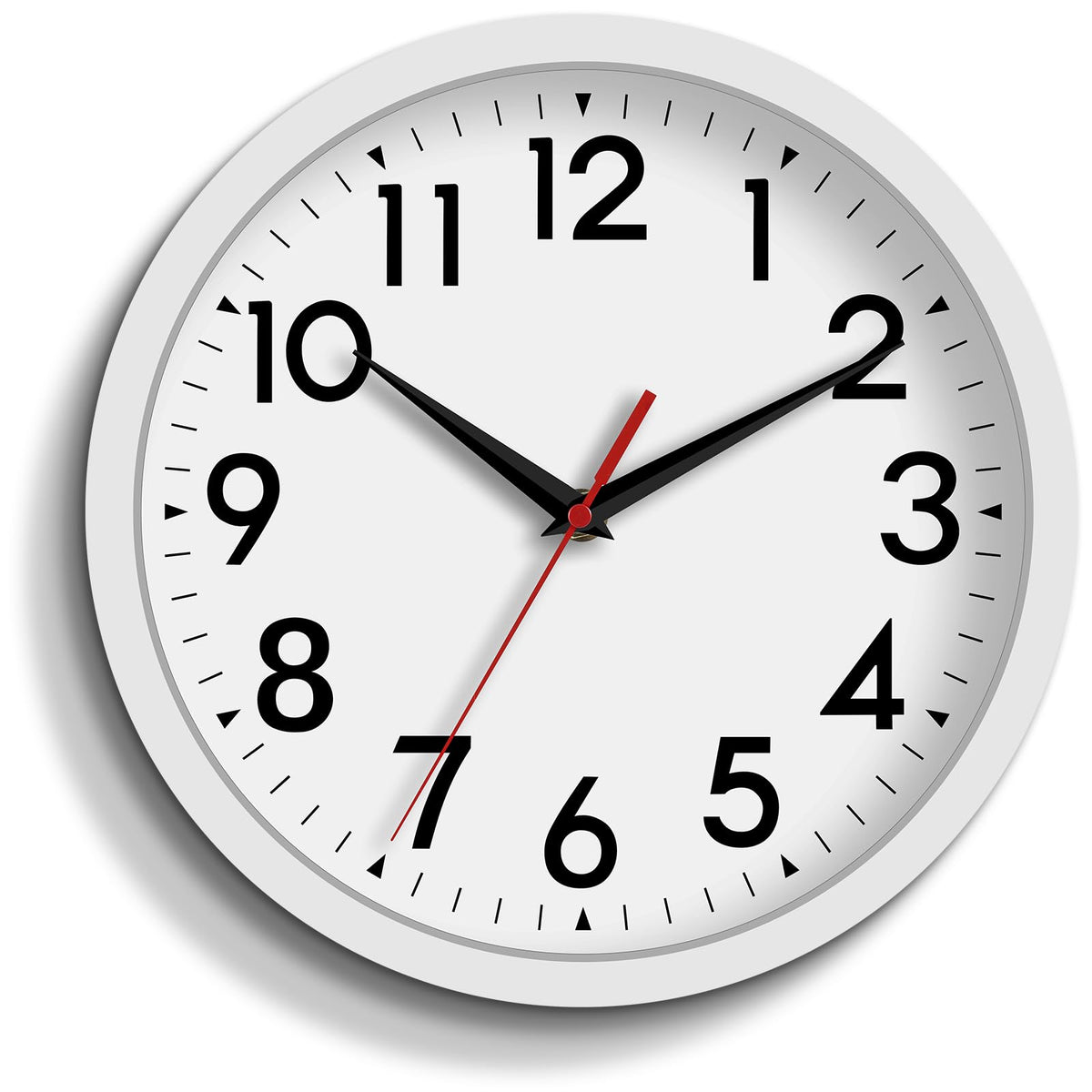 DAXSMY 14 Inch Wall Clock, Battery Operated Silent Non Ticking