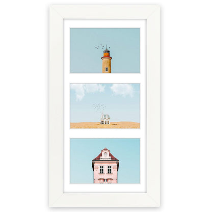 Golden State Art 9-Openings 4x6 Wood Collage Picture Frame Black