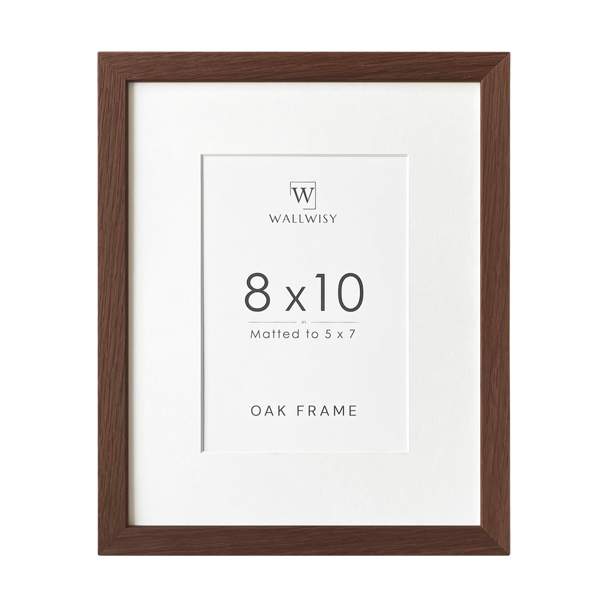 5x7 Picture Frame, Solid Oak Wood 5x7 Photo Frame with Mat to 4x6