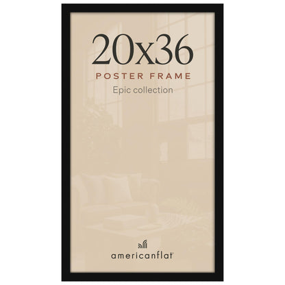 Americanflat 16x20 Poster Frame - Engineered Wood - Black