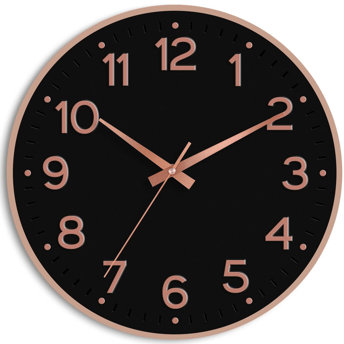 Roymnie 14 Inch Wall Clock Battery Operated Silent Non Ticking Green Analog
