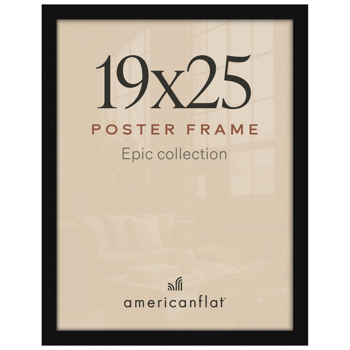 Americanflat 16x20 Poster Frame - Engineered Wood - Black