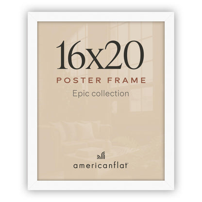 Americanflat 16x20 Poster Frame - Engineered Wood - Black