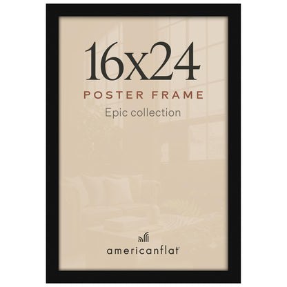 Americanflat 16x20 Poster Frame - Engineered Wood - Black