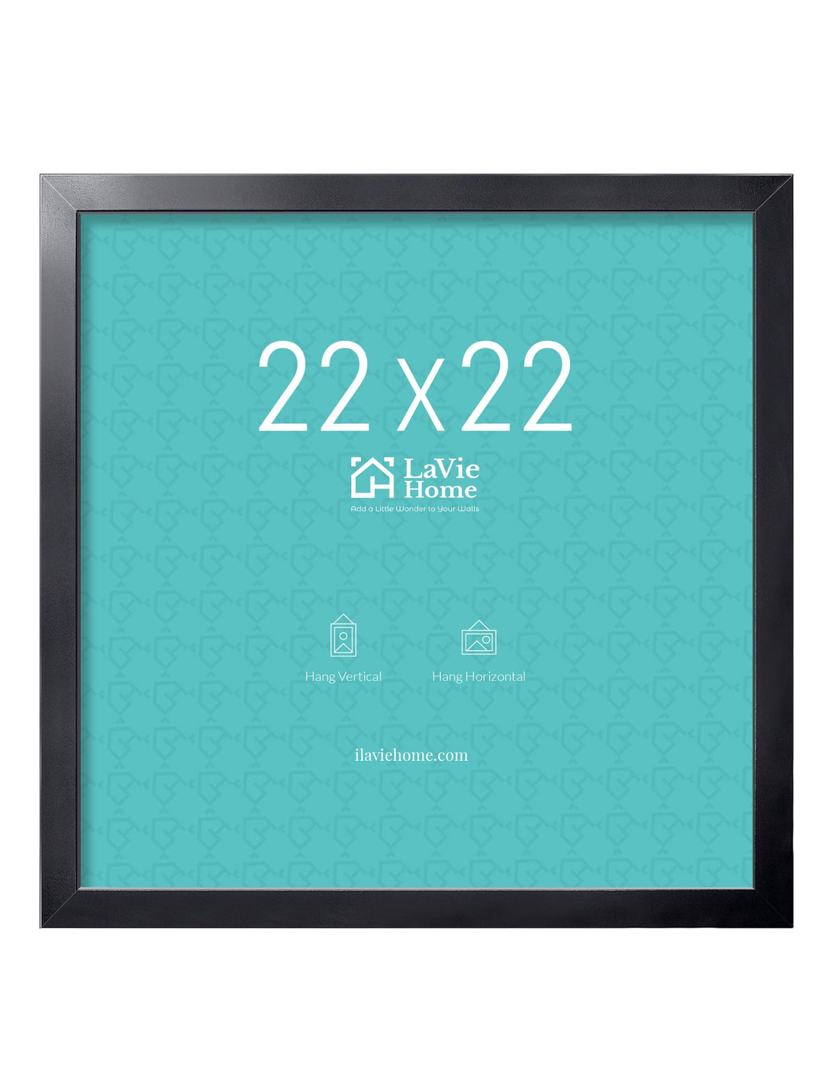 LaVie Home 14x18 Picture Frame Black Poster Frame,Display Pictures 12x16 with Mat or 14x18 Without Mat, Stable and Sturdy Frame and Polished Plexiglass, Horizontal and Vertical Format of The Walls