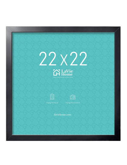 LaVie Home 14x18 Picture Frame Black Poster Frame,Display Pictures 12x16 with Mat or 14x18 Without Mat, Stable and Sturdy Frame and Polished Plexiglass, Horizontal and Vertical Format of The Walls