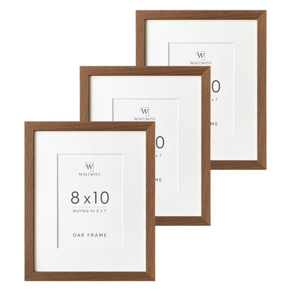 5x7 Picture Frame, Solid Oak Wood 5x7 Photo Frame with Mat to 4x6