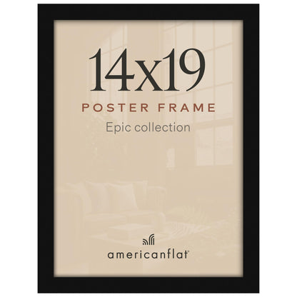 Americanflat 16x20 Poster Frame - Engineered Wood - Black