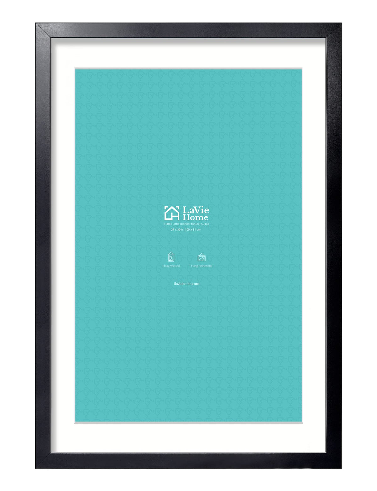 LaVie Home 14x18 Picture Frame Black Poster Frame,Display Pictures 12x16 with Mat or 14x18 Without Mat, Stable and Sturdy Frame and Polished Plexiglass, Horizontal and Vertical Format of The Walls