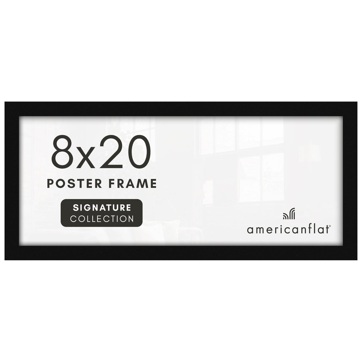Americanflat 11x17 Picture Frame - Engineered Wood - Black