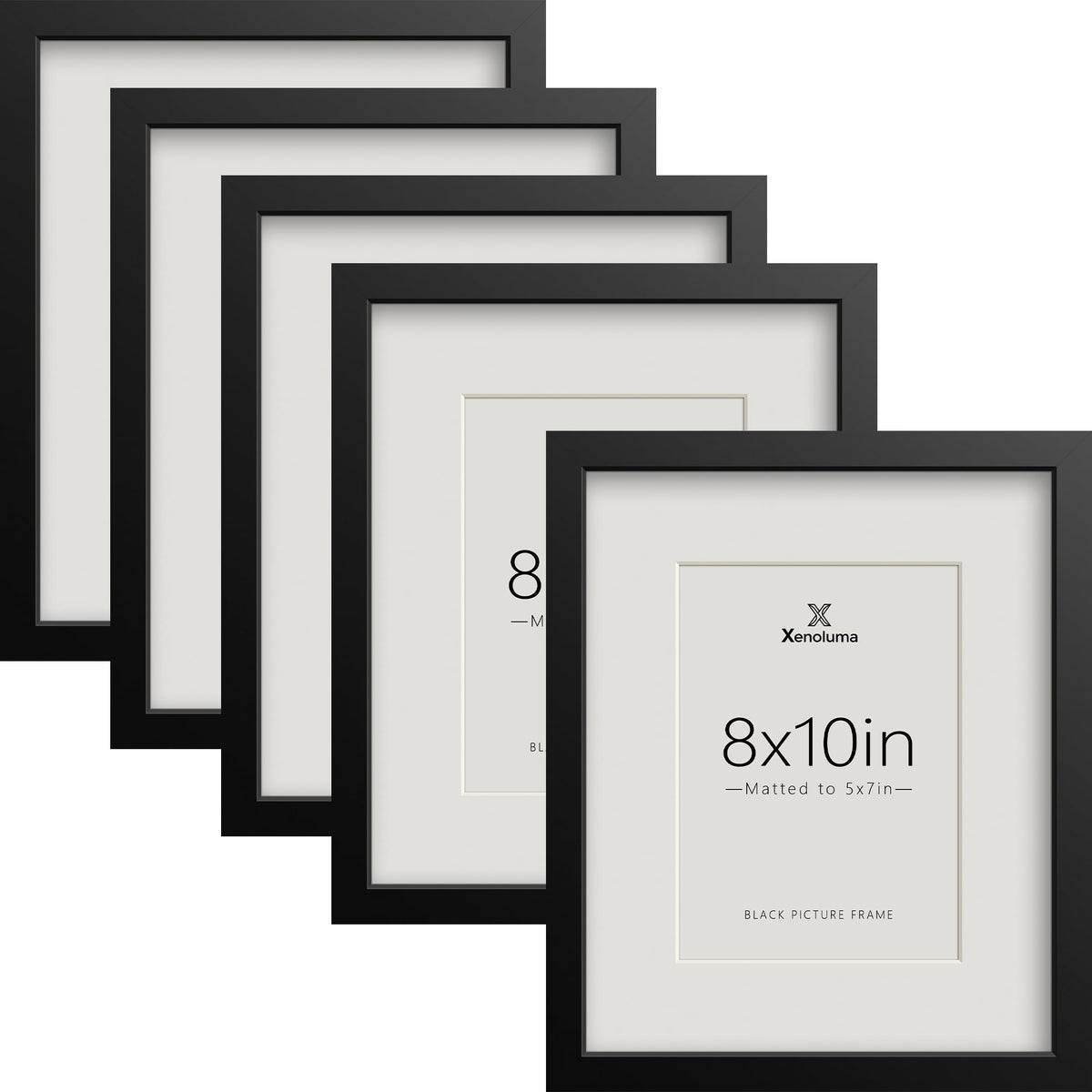 8.5 By 11 Picture Frames 6x8 with Mat - Black Photo Frame 1 Pack