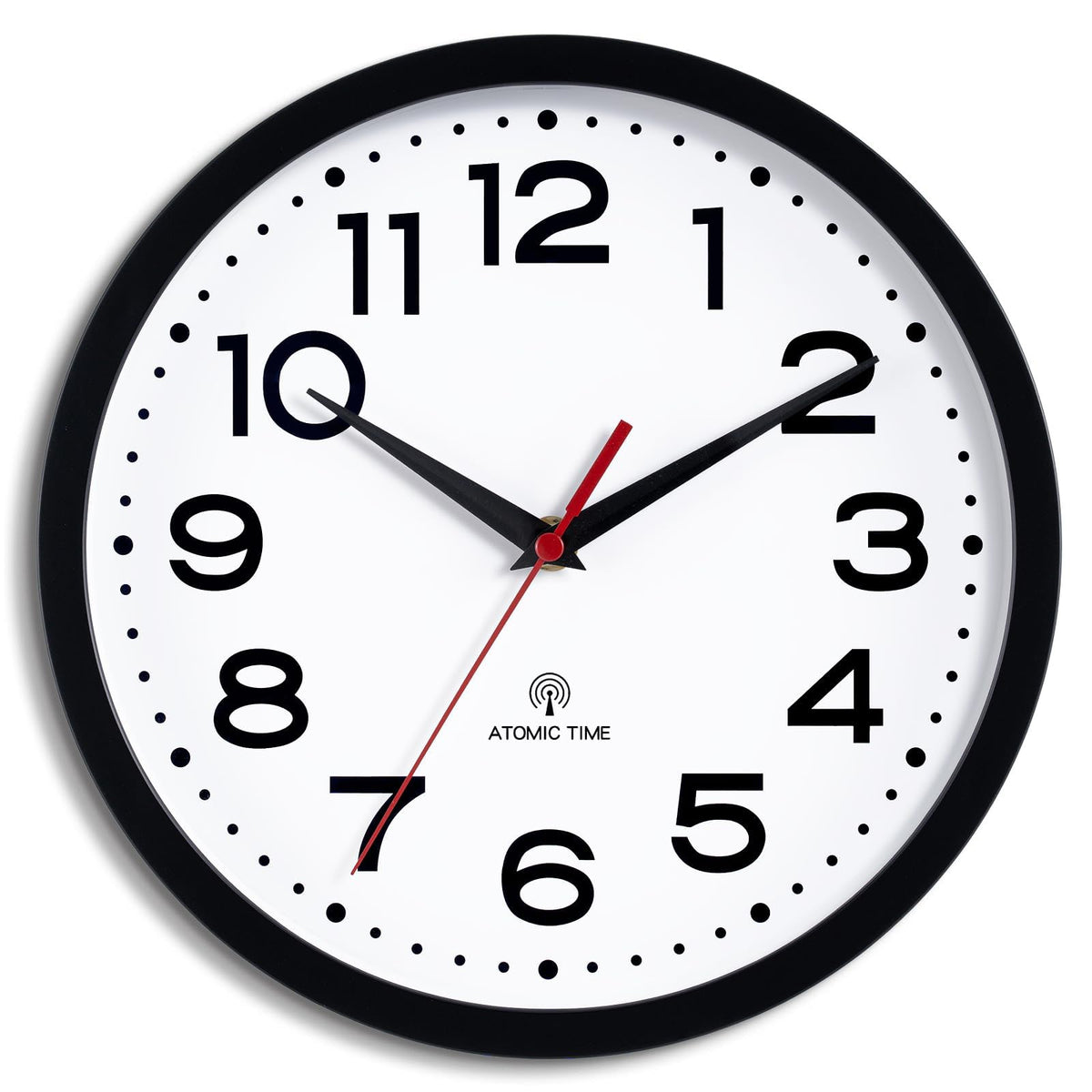 Roymnie 8 Inch Small Wall Clock, Battery Operated Silent Non Ticking Black