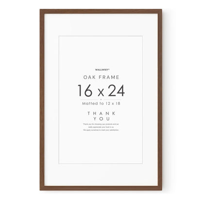 5x7 Picture Frame, Solid Oak Wood 5x7 Photo Frame with Mat to 4x6