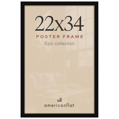 Americanflat 16x20 Poster Frame - Engineered Wood - Black