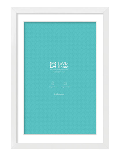 LaVie Home 14x18 Picture Frame Black Poster Frame,Display Pictures 12x16 with Mat or 14x18 Without Mat, Stable and Sturdy Frame and Polished Plexiglass, Horizontal and Vertical Format of The Walls