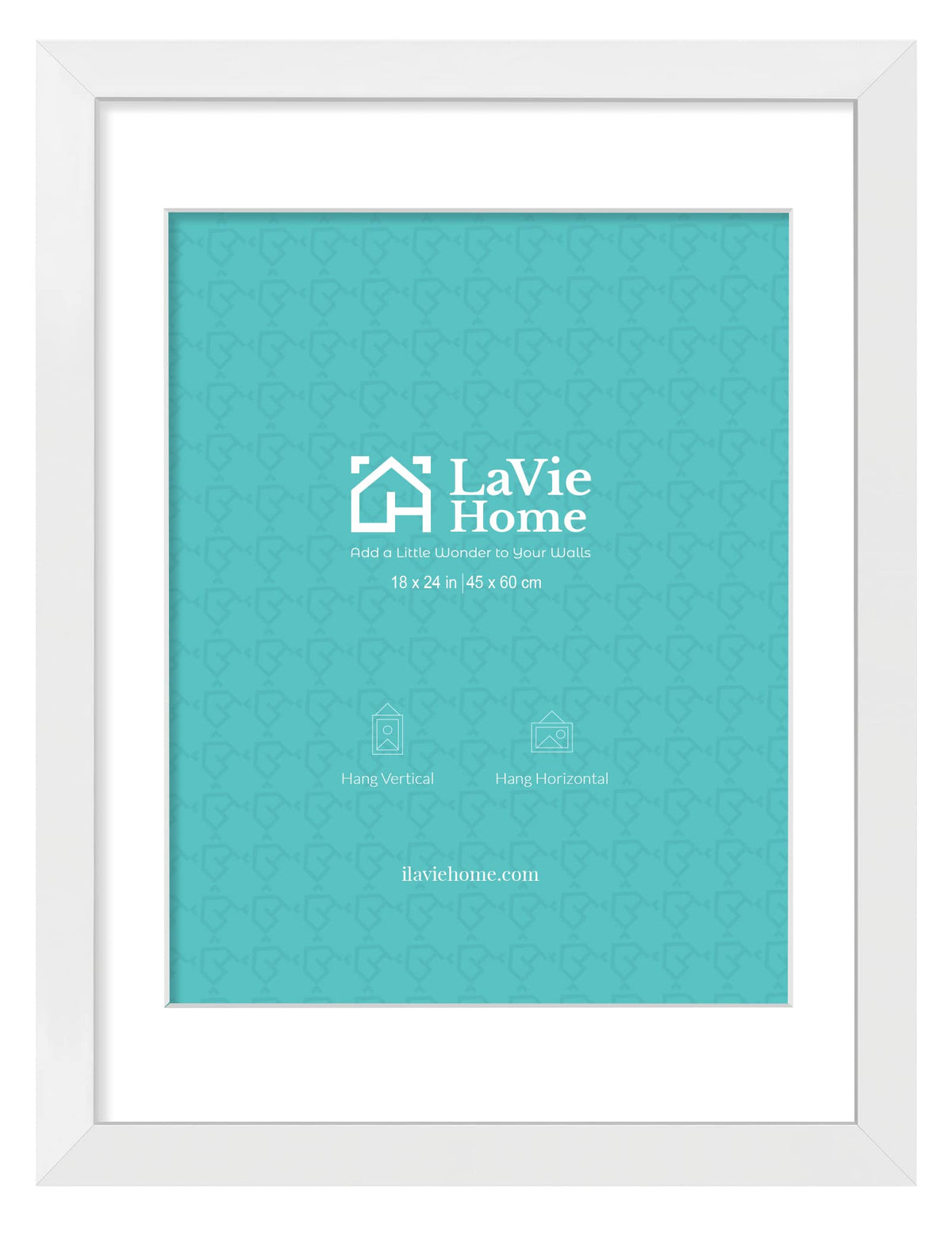 LaVie Home 14x18 Picture Frame Black Poster Frame,Display Pictures 12x16 with Mat or 14x18 Without Mat, Stable and Sturdy Frame and Polished Plexiglass, Horizontal and Vertical Format of The Walls