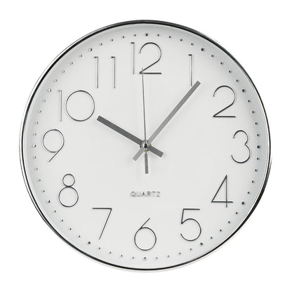 Wall Clock 12 Inch Non-Ticking Silent Modern Simple Style Round Decor Clock Gold Stereoscopic Dial Quartz Wall Clocks for Home/Office/School/Living Room/Bedroom/Kitchen
