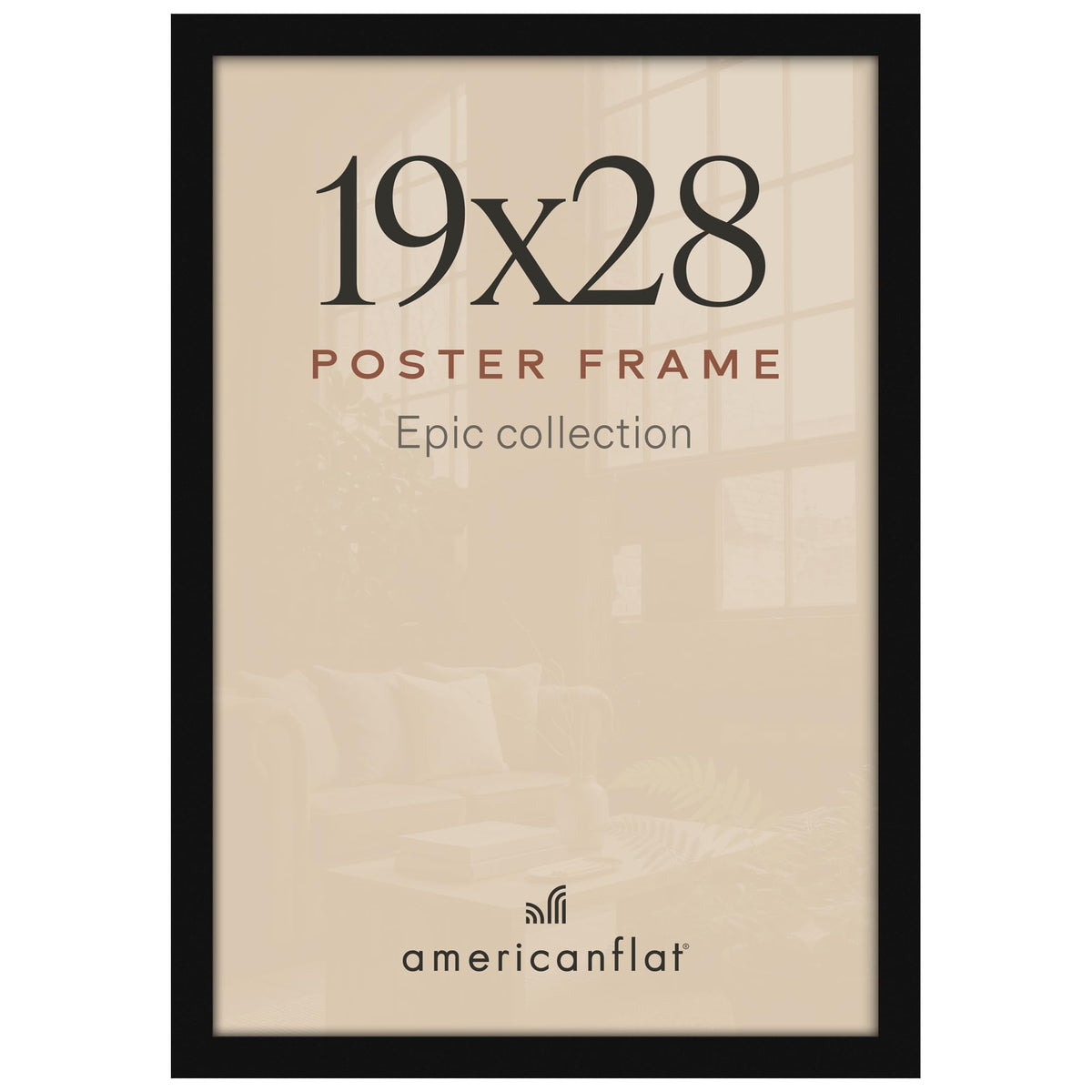 Americanflat 16x20 Poster Frame - Engineered Wood - Black